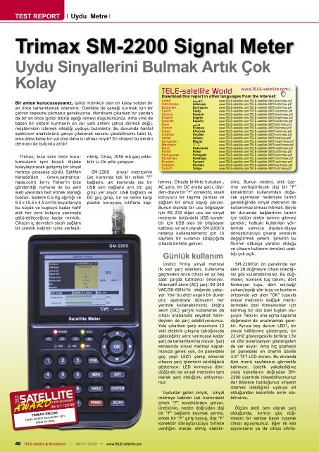 Trimax SM-2200 Signal Meter