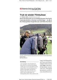 Trub ist wieder Filmkulisse