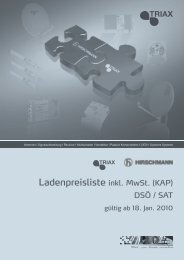 Ladenpreisliste inkl. MwSt. (KAP) DSÖ / SAT - TRIAX