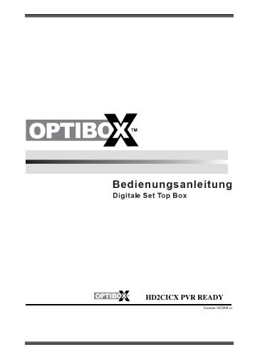 OptiboX HD 2CICX PVR READY_German_Oct 2008