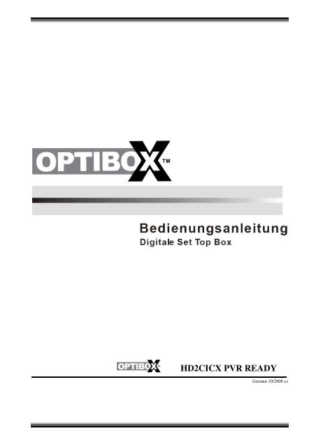 OptiboX HD 2CICX PVR READY_German_Oct 2008