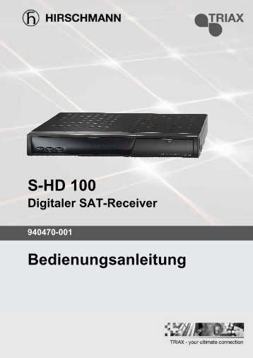 S-HD 100 Bedienungsanleitung - Triax