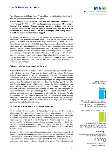 Tipp Fur Mieterinnen Und Mieter Wie Der Mieterverband