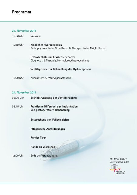 Aesculap® Neurosurgery Hydrocephalus Forum für OP-Personal