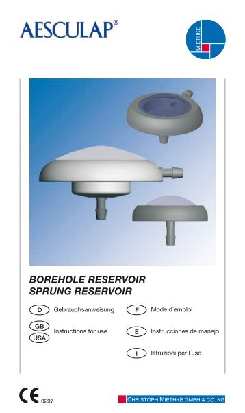 borehole reservoir sprung reservoir - Christoph Miethke GmbH & Co ...