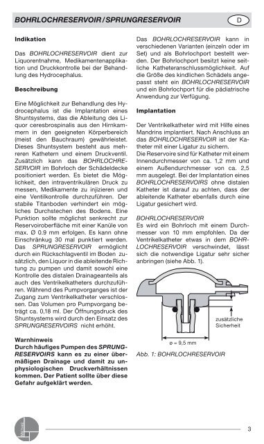 borehole reservoir sprung reservoir - Christoph Miethke GmbH & Co ...