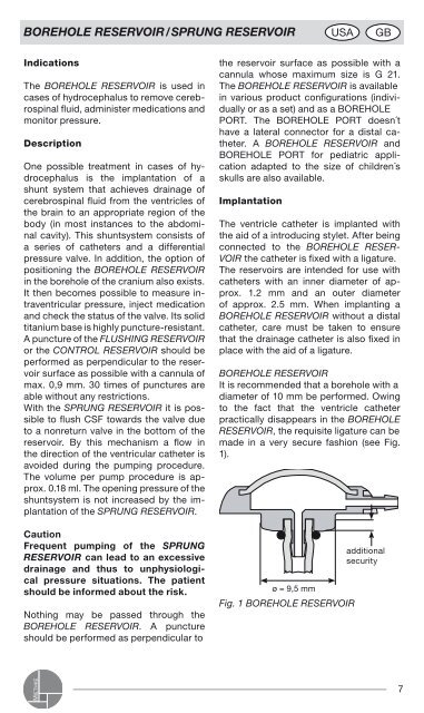 borehole reservoir sprung reservoir - Christoph Miethke GmbH & Co ...