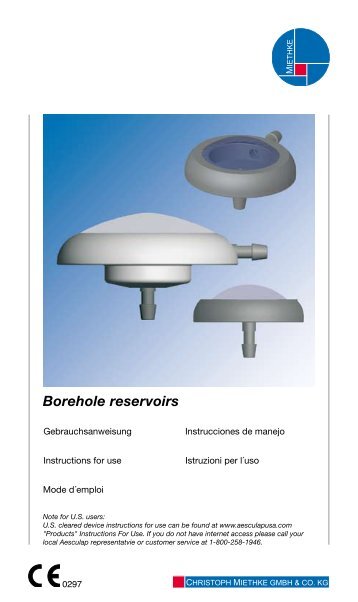 Borehole reservoirs - Christoph Miethke GmbH & Co. KG