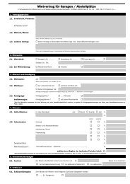 Mietvertrag für Garagen / Abstellplätze - Mieterverband