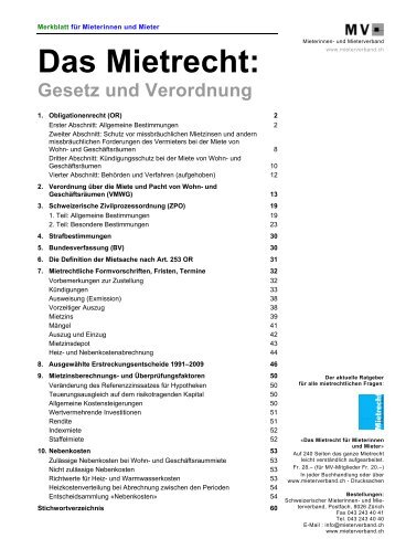 Das Mietrecht: - Mieterverband