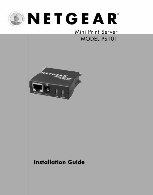 Installation Guide Mini Print Server MODEL PS101 Netgear