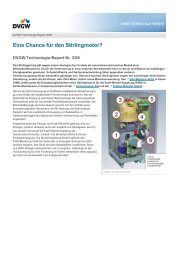 Eine Chance für den Stirlingmotor? - DVGW - Deutscher Verein des ...