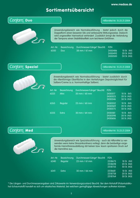 Contam®-Vaginaltampon - Med.SSE System GmbH