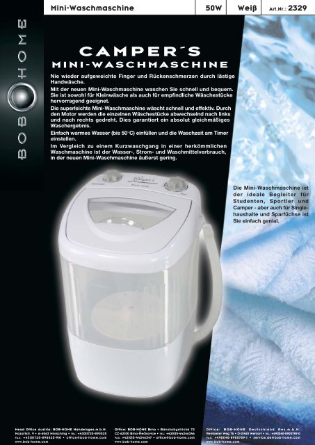 campers mini-waschmaschine - BOB HOME
