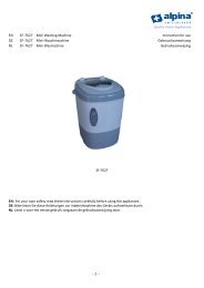 EN SF-7627 Mini Washing Machine Instruction for use DE SF-7627 ...