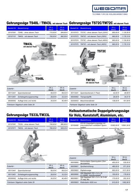 Preisliste