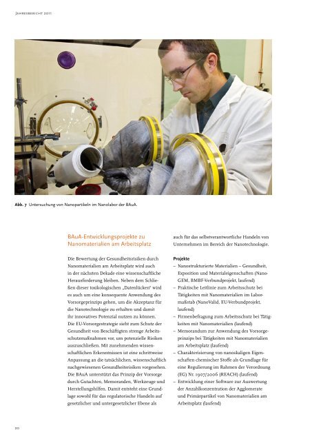 Nanomaterialien am Arbeitsplatz - Bundesanstalt für Arbeitsschutz ...