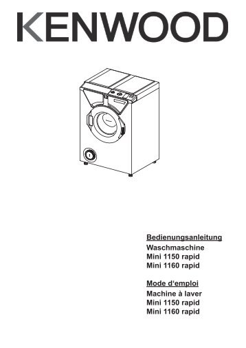 Bedienungsanleitung Waschmaschine Mini 1150 rapid Mini 1160 ...