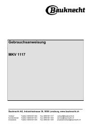 Gebrauchsanweisung MKV 1117 - Bauknecht