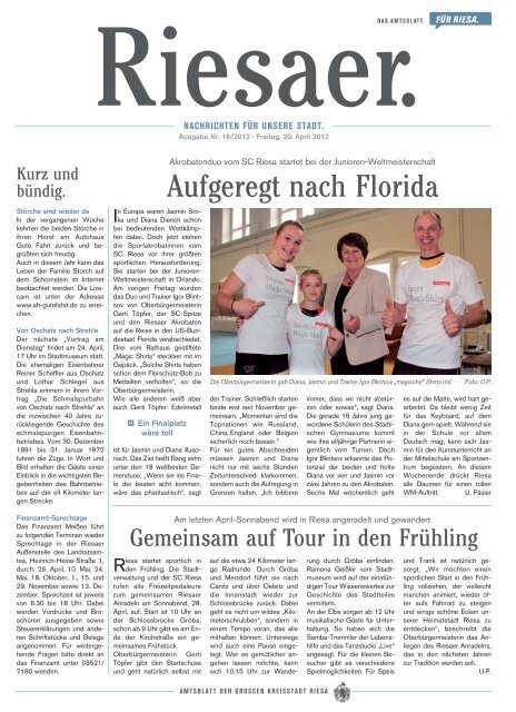 Ausgabe vom 20.04.2012 (pdf, 5638KB) - Riesa