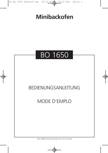 GA BO 1650 Deutsch neu - JET GmbH