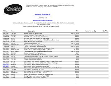 Reference pricing only - subject to change without notice