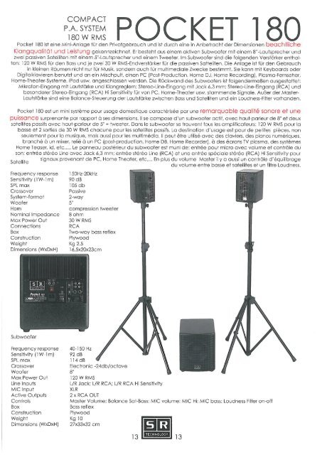 POCKET 180 - SR Technology