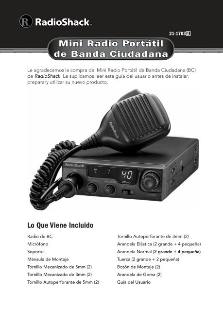 Mini Radio Portátil de Banda Ciudadana - Radio Shack