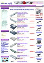 Replacement for FUJITSU Laptop Battery - Laptop Batteries