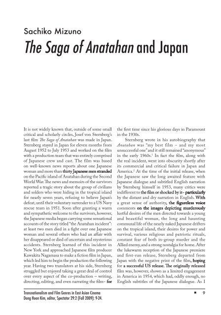The Saga of Anatahan and Japan - USC School of Cinematic Arts