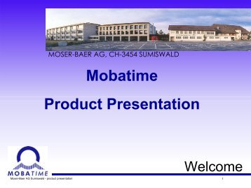 Mobatime Product Presentation - gttco.net