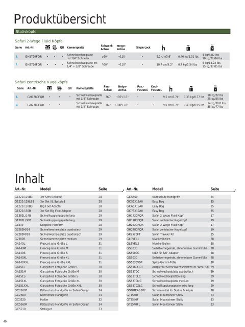 GITZO Safari Katalog - blende7