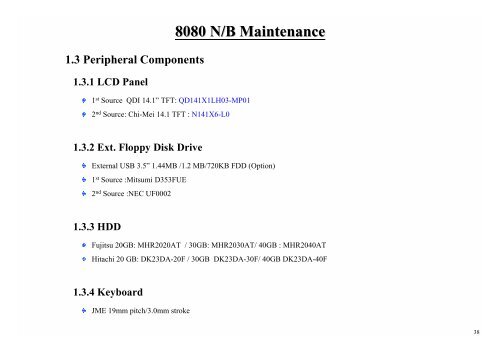 Mitac 8080 Service Manual - laptop schematics, notebook ...