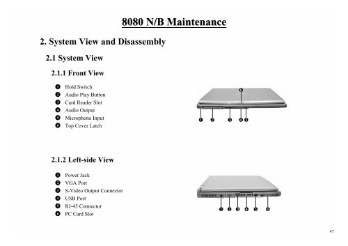 Mitac 8080 Service Manual - laptop schematics, notebook ...