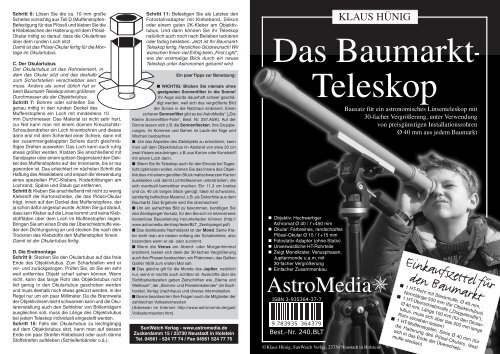 Das Baumarkt- Teleskop - AstroMedia