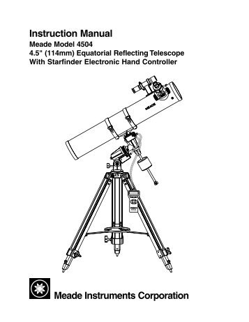 Instruction Manual Meade Model 4504