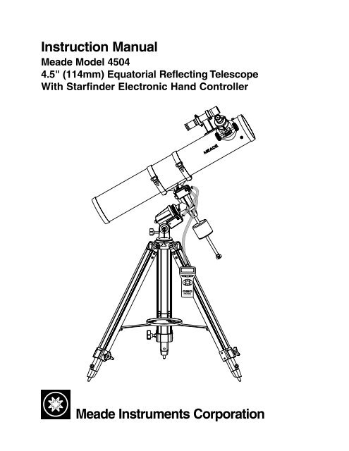 Instruction Manual Meade Model 4504