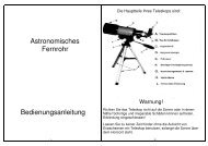 Handbuch Astronomisches fernrohr X100185 - Komplettmobil.de