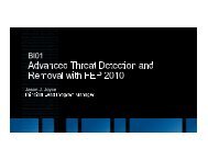 Advanced Threat Detection and Removal with FEP 2010