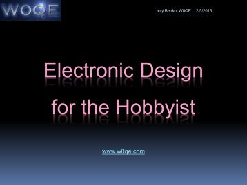 Electronic Design for the Hobbyist - W0qe.com