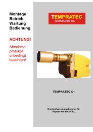 tempratec c1 - Miles Wärmetechnik GmbH