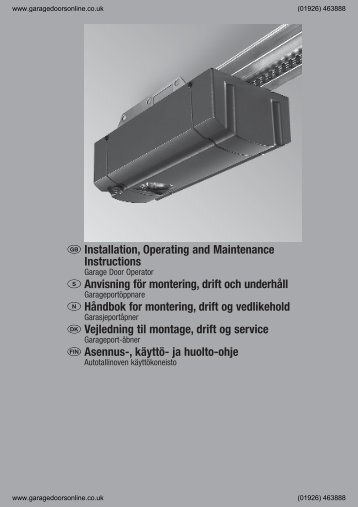 Hormann Promatic installation.pdf - Garage Doors