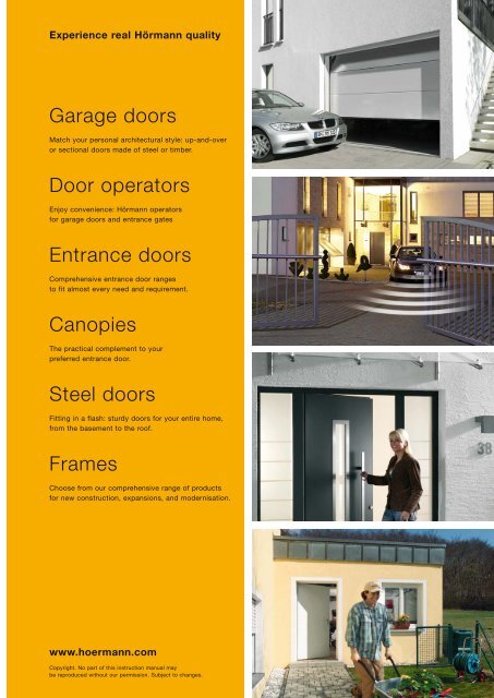 the full Hormann Operator brochure - ABI Garage Doors