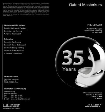 Oxford Masterkurs - Arthro-Clinic