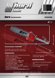 Datenblatt Hochentaster HCSG300 - horntools GmbH