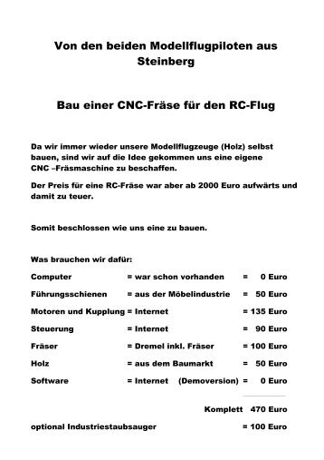 Eigenbau Holz CNC-Portalfräse