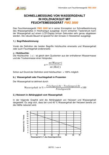 Brennstoff-Feuchtemesssysteme - LandesEnergieVerein Steiermark