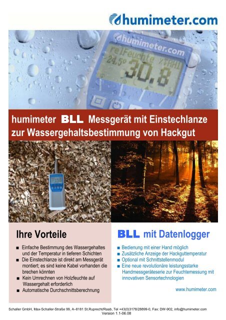 Ihre Vorteile humimeter BLL Messgerät mit Einstechlanze zur ...