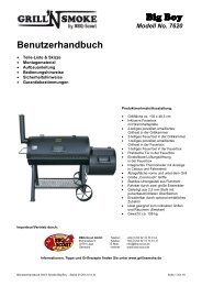 Benutzerhandbuch Grill'n Smoke Big Boy #7620 - BBQ-Scout GmbH