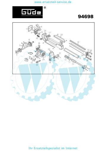 Güde Ersatzteilliste, 94698-05W 370 4T HOLZSPALTER ...